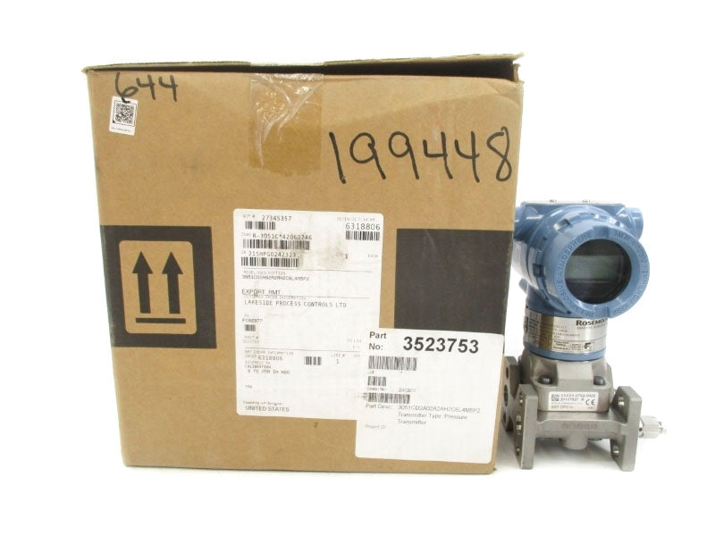 ROSEMOUNT 3051CD2A02A2AH2C6L4M5P2 10.5-30VDC 3626PSI NSMP