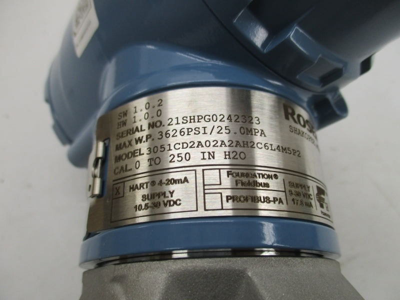 ROSEMOUNT 3051CD2A02A2AH2C6L4M5P2 10.5-30VDC 3626PSI NSMP