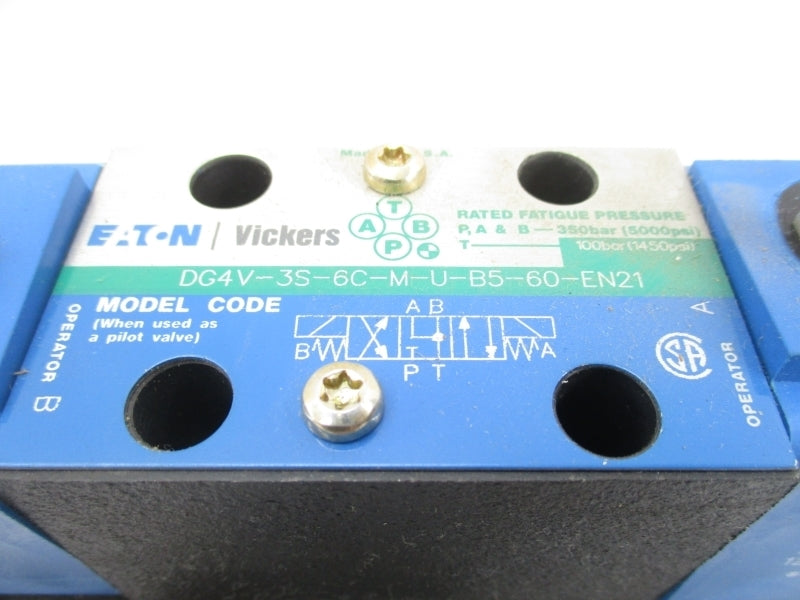 VICKERS DG5V-8-S-6C-M-U-B-10-EN21 02-364798 110/120V .48/.46A 5000PSI NSNP