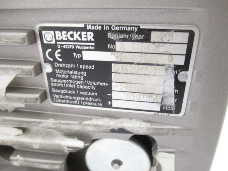 BECKER 80/4-90EHBWU 6292606 230V 5.3A UNMP