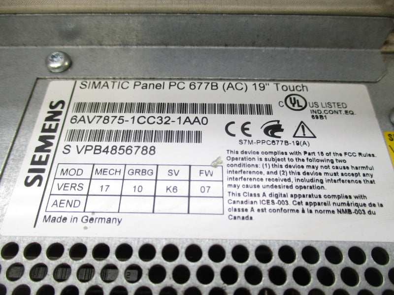 SIEMENS 6AV7875-1CC32-1AA0 NSMP