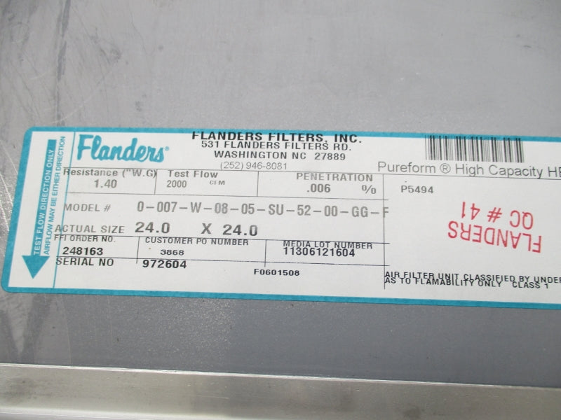 FLANDERS 0-007-W-08-05-SU-52-00-GG-F 24.0"X24.0" NSMP