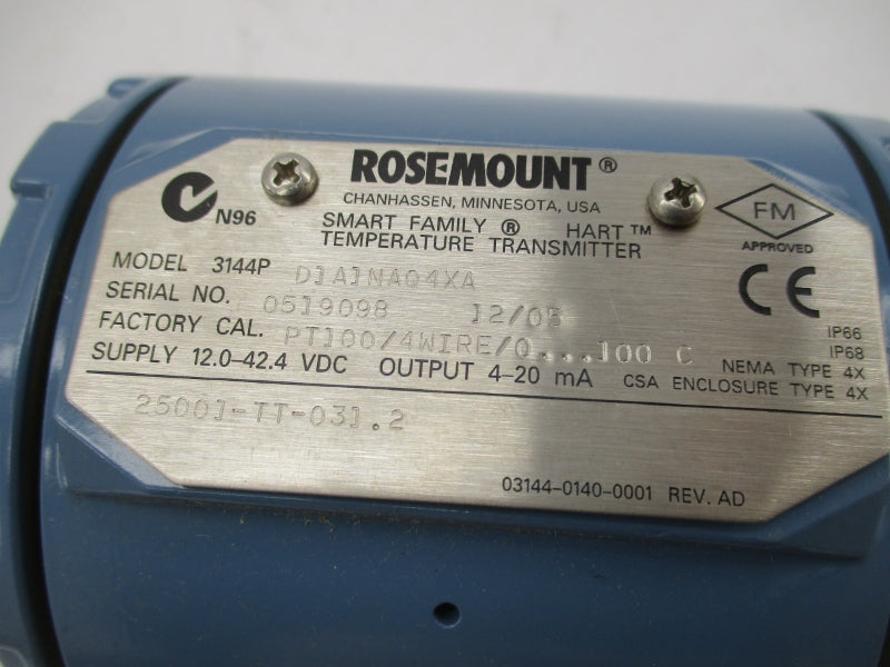 ROSEMOUNT 3144PD1A1NAQ4XA 12.0-42.4VDC NSMP
