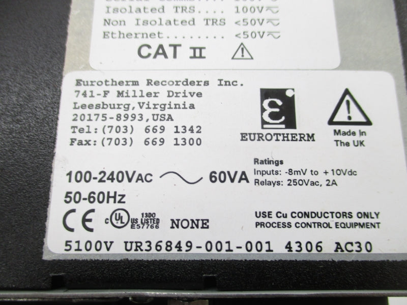 EUROTHERM 5100V UR36849-001-001 250VAC 2A NSMP