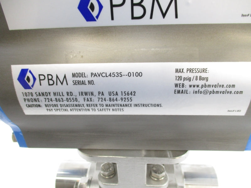 PBM PAVCL453S--0100 SDHLG5D-Z---34--S123 24VDC 900PSI 1.5" NSNP
