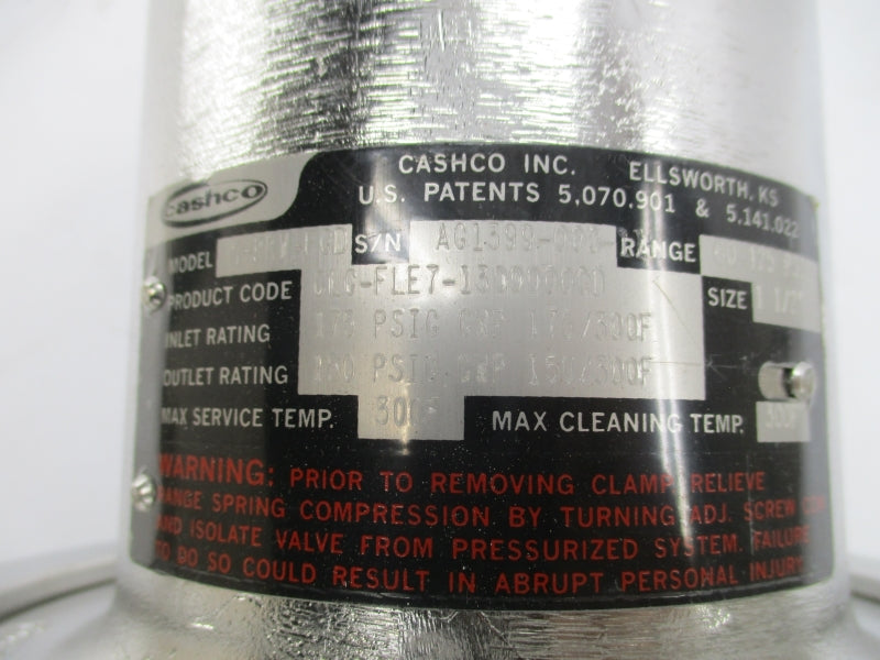 CASHCO C-PRV-FGD CLG-FLE7-13000000D 175PSI 175/300'F 1-1/25" NSNP