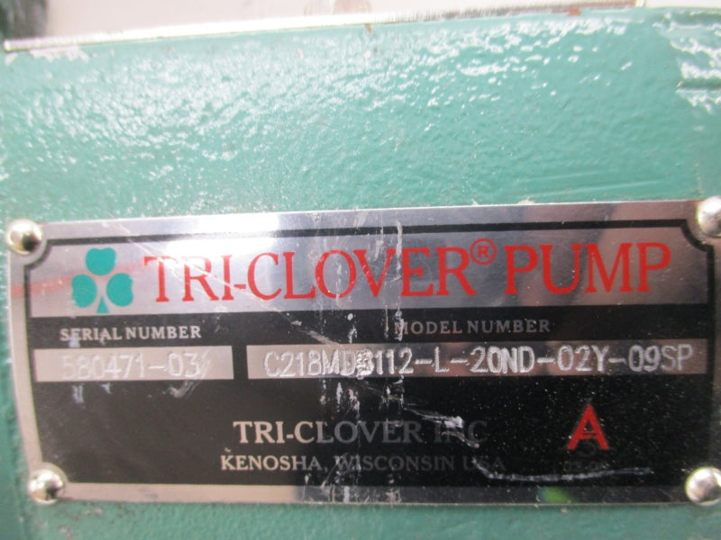 TRI-CLOVER C218MD8112-L-20ND-02Y-09SP NSNP