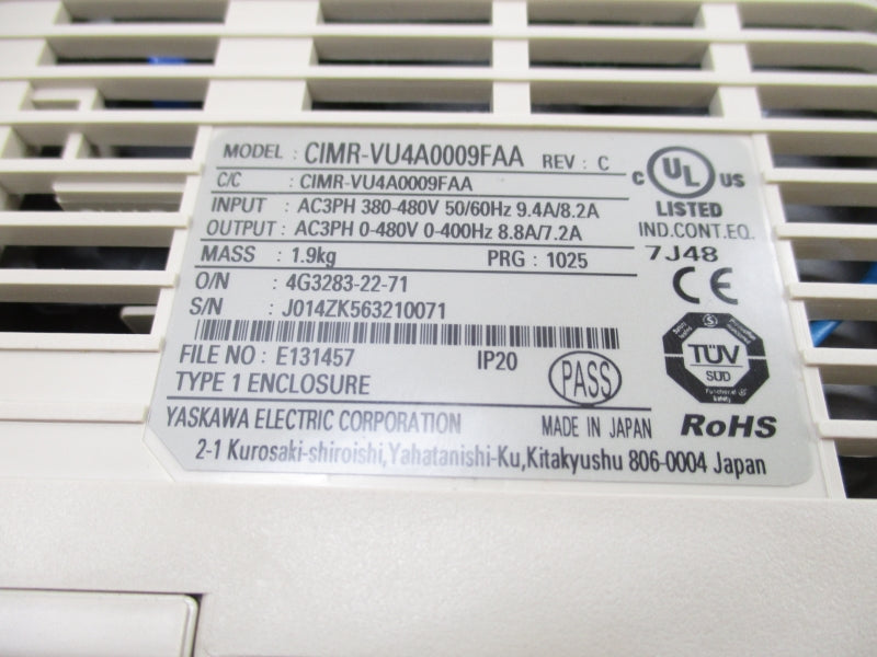 YASKAWA CIMR-VU4A0009FAA NSMP