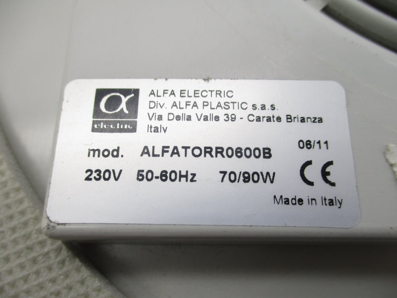 ALFA ELECTRIC ALFATORR0600B 230V NSNP