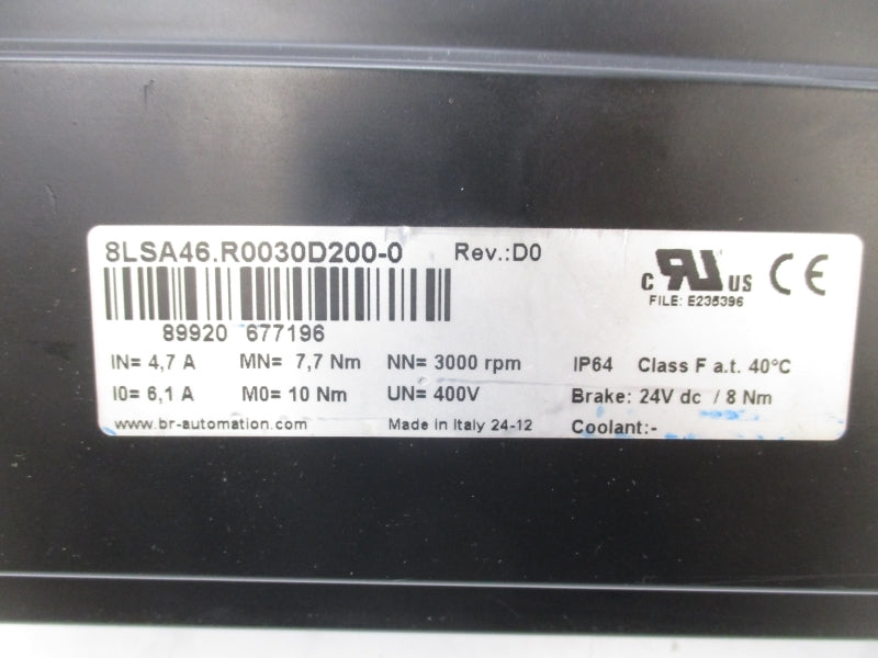 BR AUTOMATION 8LSA46.R0030D200-0 400V 6.1A NSNP