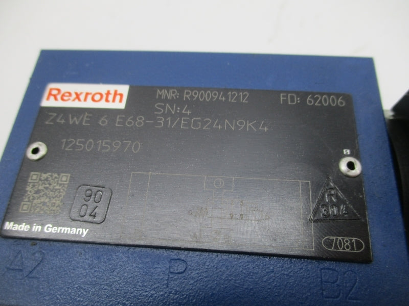 REXROTH Z4WE6E68-31/EG24N9K4 R900941212 24VDC 1.25A NSNP
