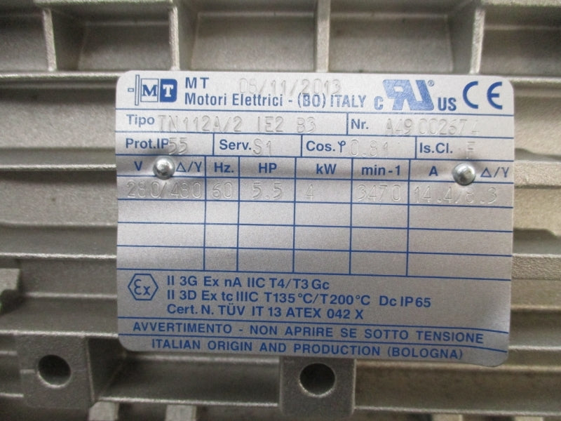 MOTORI ELETTRICI TN112A/2IE2B3 A49002674 280/480V 14.4/8.3A NSNP
