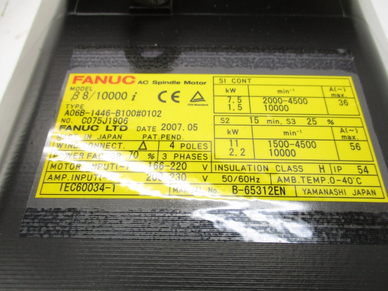 FANUC A06B-1446-B100#0102 200-230V 56A NSNP