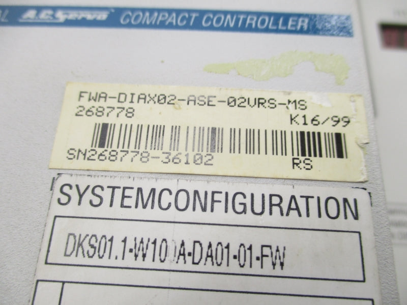 INDRAMAT DKS01.1-W100A-DA01-01-FW R911271156 230V UNMP