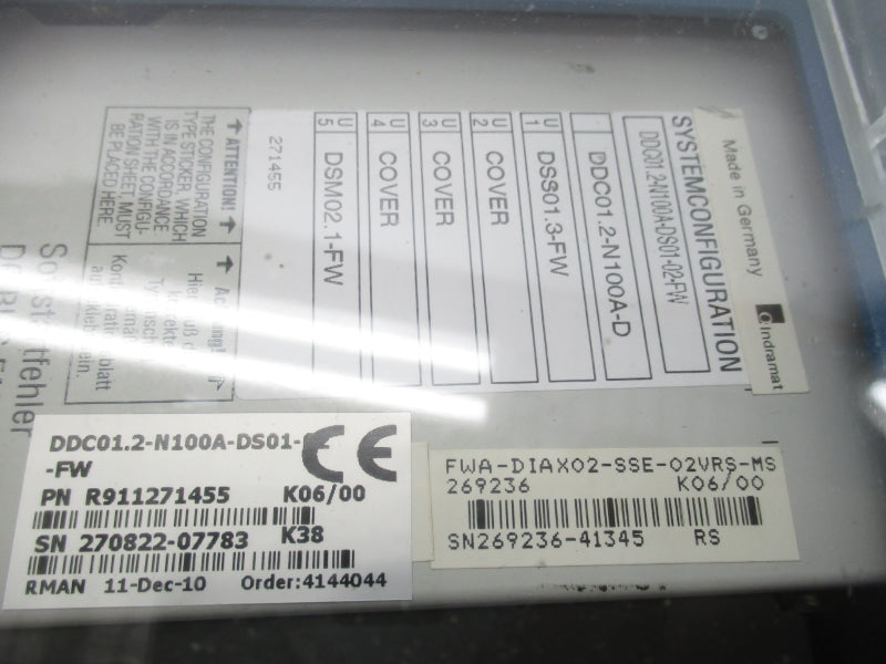 INDRAMAT DDC01.2-N100A-DS01-02-FW R911271455 UNMP