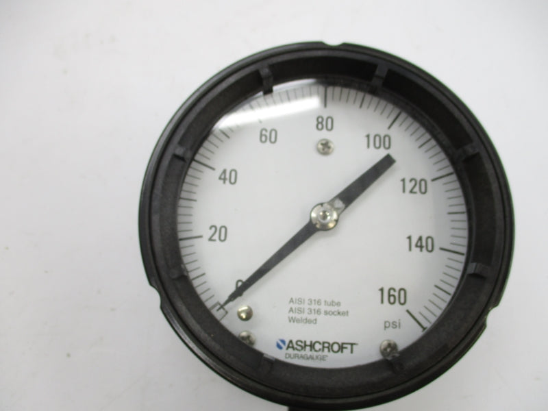 ASHCROFT 45-1279-SS-04L-160# 04PL02CST500160#X5G 0-160PSI 4-1/2" NSMP