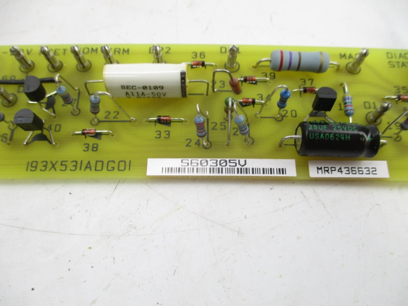 GENERAL ELECTRIC 193X531ADG01 MRP436632 NSMP