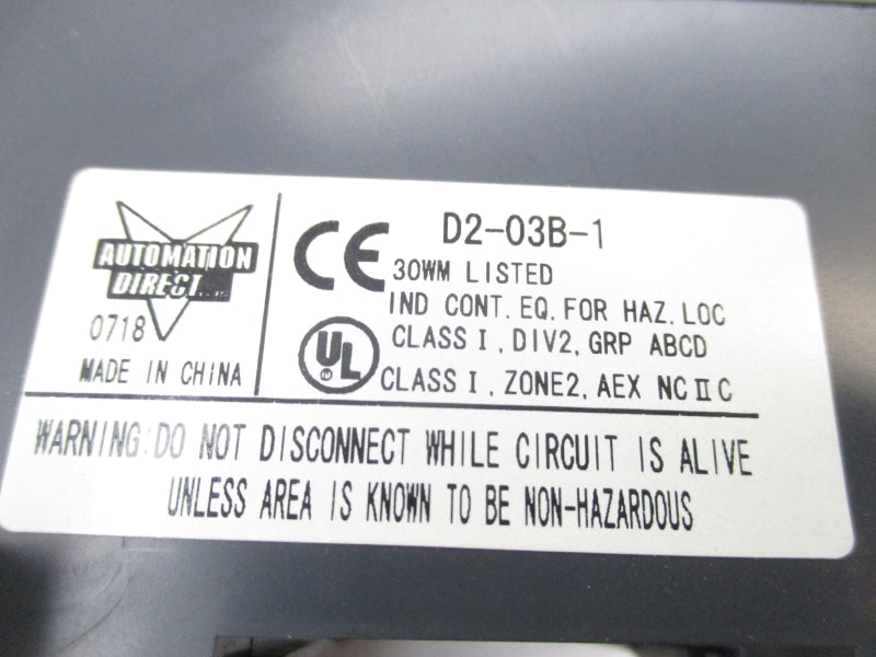 AUTOMATION DIRECT D2-03B-1 100-240V, 0.3A NSMP