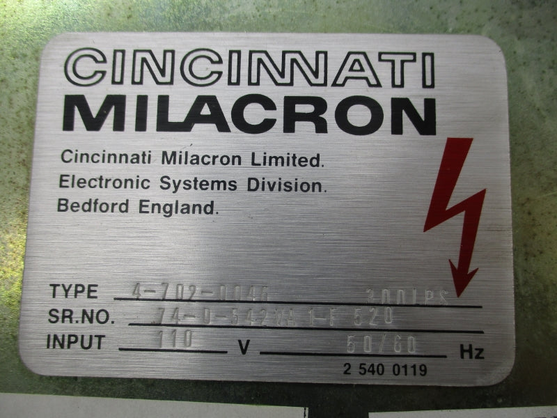 CINCINNATI MILACRON 4-702-0046 110V UNMP