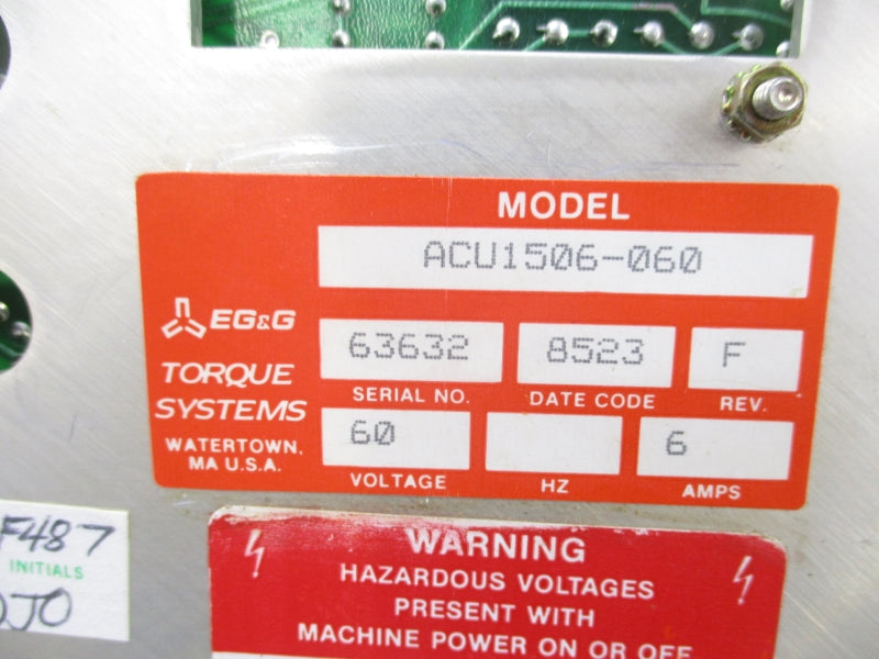 EG&G ACU1506-060 REV. F 60V 6A UNMP