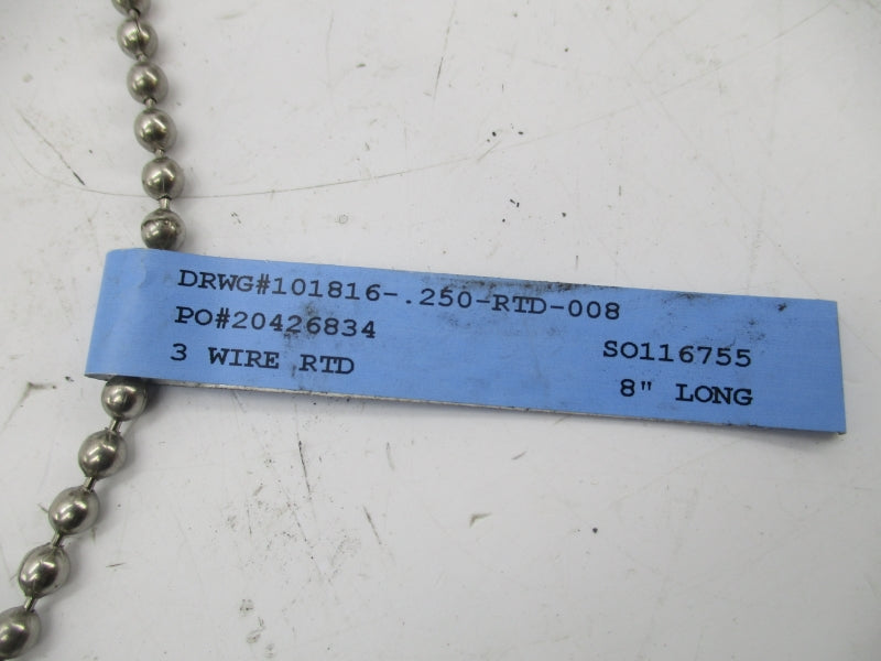 CLEVELAND ELECTRIC LABORATORIES 101816-.250-RTD-008 8" NSNP