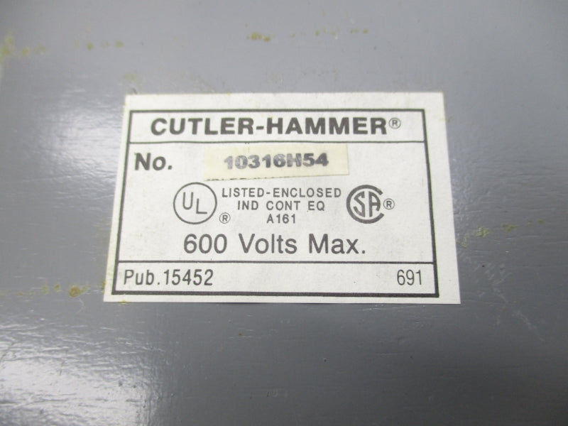 CUTLER HAMMER 10316H54 600VAC UNMP