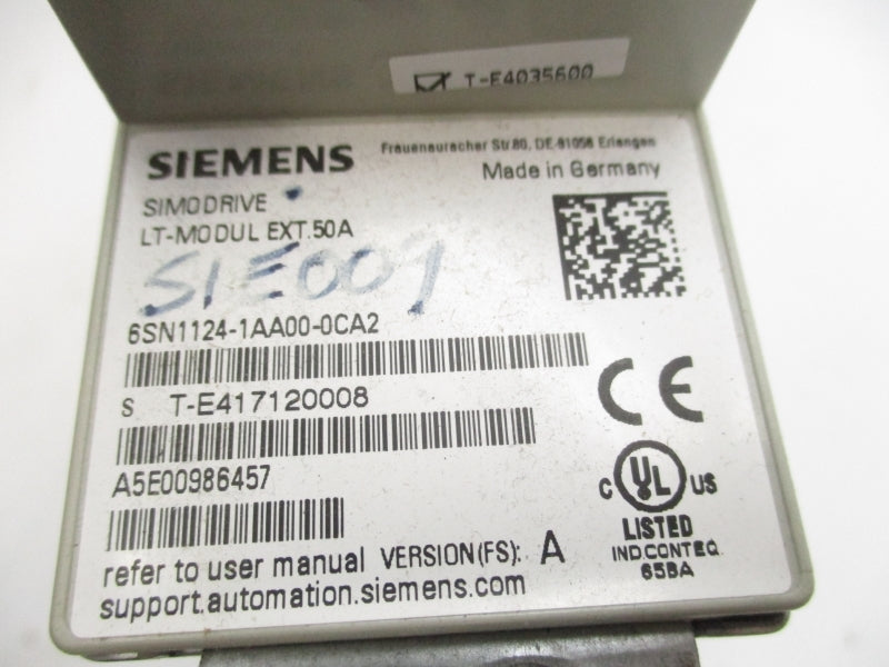 SIEMENS 6SN1124-1AA00-0CA2 (AS PICTURED) NSNP