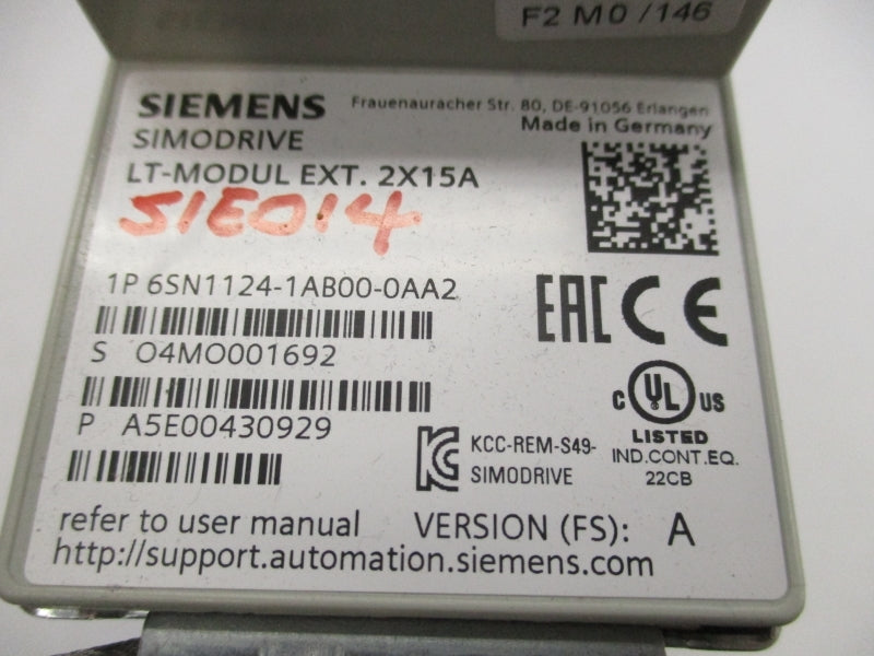 SIEMENS 6SN1124-1AB00-0AA2 NSNP