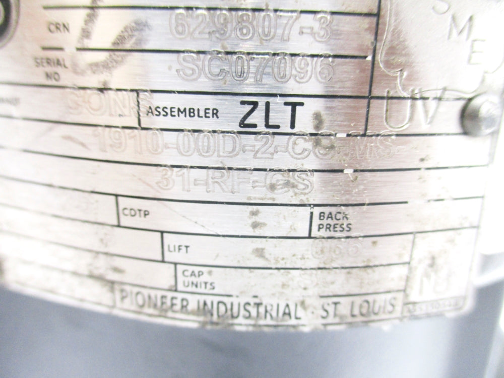 GENERAL ELECTRIC 1910-00D-2-CC-MS-31-RF-GS 1PSI UNMP
