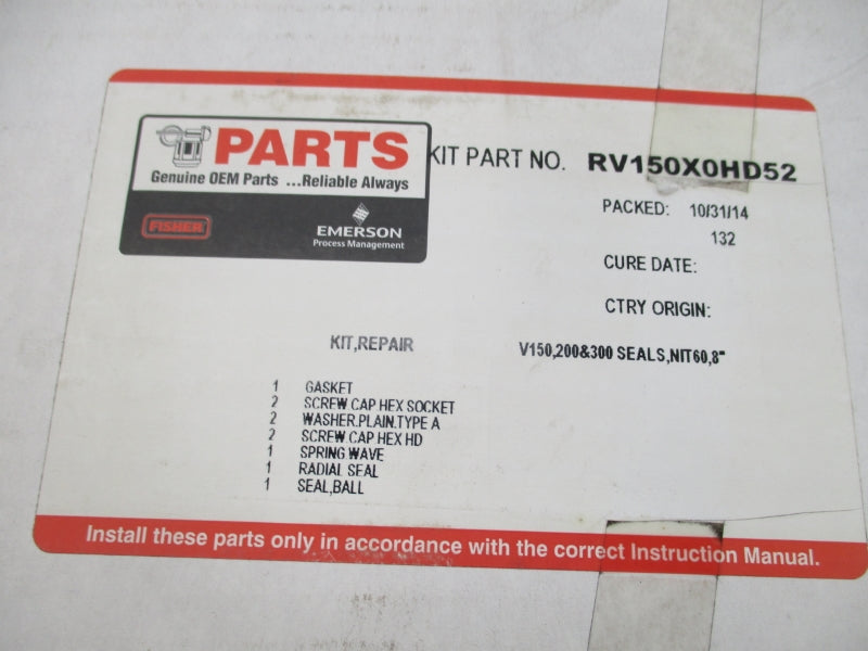 FISHER RV150X0HD52 NSFS