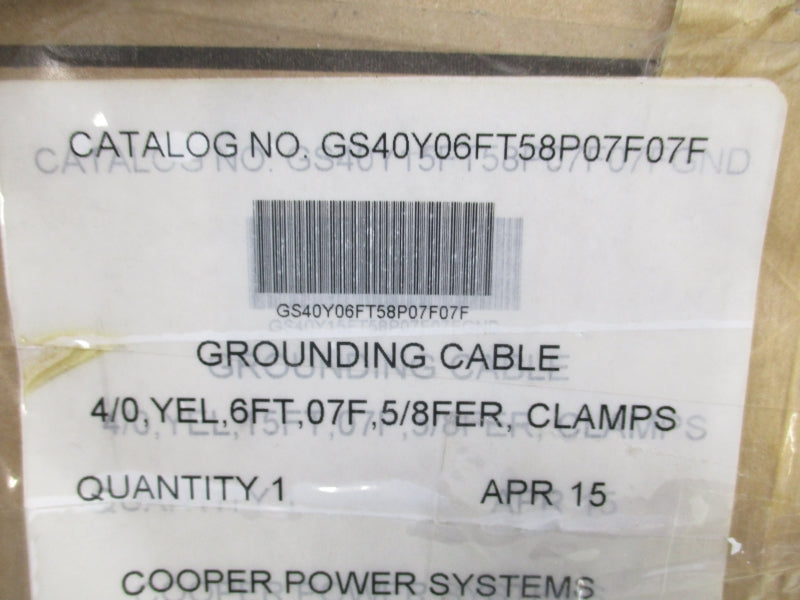 COOPER POWER SYSTEMS GS40Y06FT58P07F07F 6' NSMP