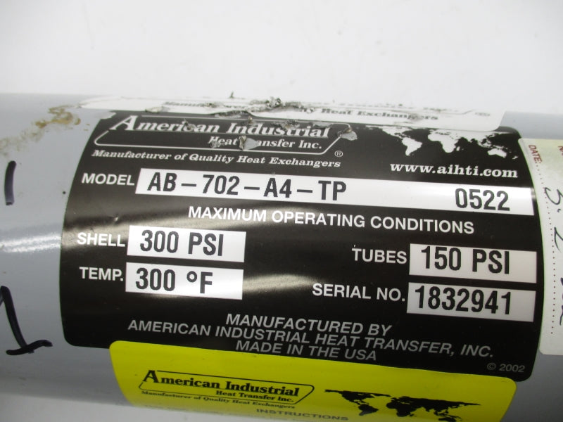 AMERICAN INDUSTRIAL AB-702-A4-TP 150/300PSI 300'F UNMP