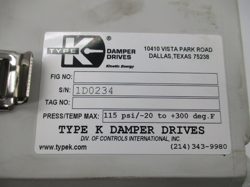 TYPE K DPC-777 115PSI NSNP
