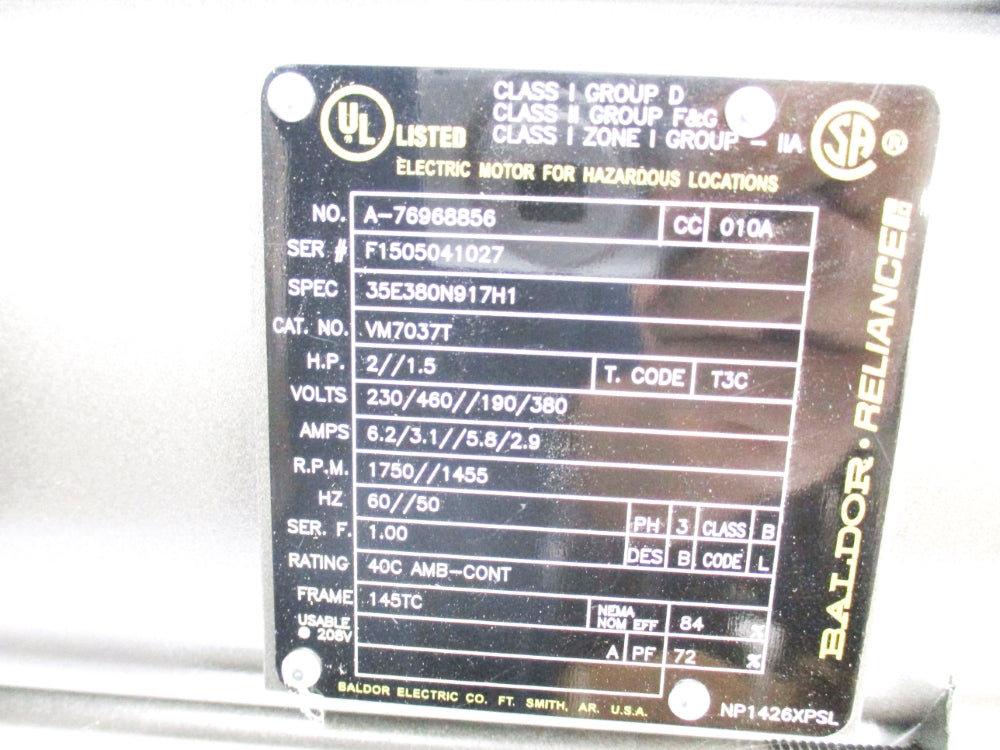 BALDOR VM7037T NSMP