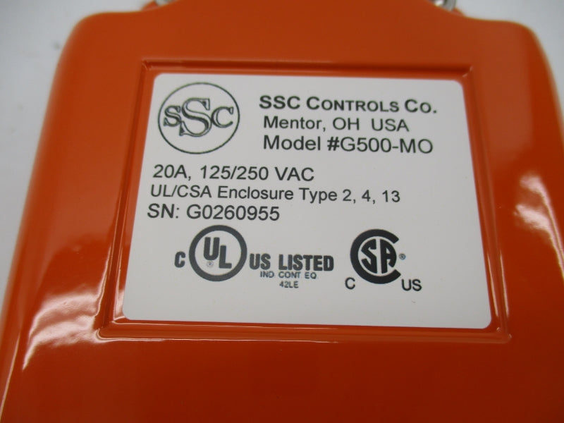 SSC CONTROLS G500-MO 125/250VAC 20A NSMP