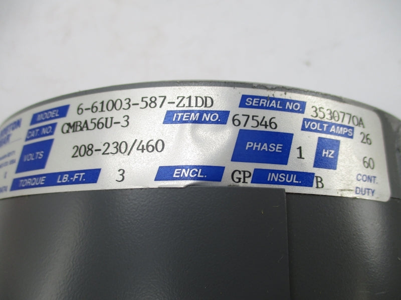 BOSTON GEAR CMBA56U-3 26-61003-587-Z1DD 08-230/460V 26A NSMP