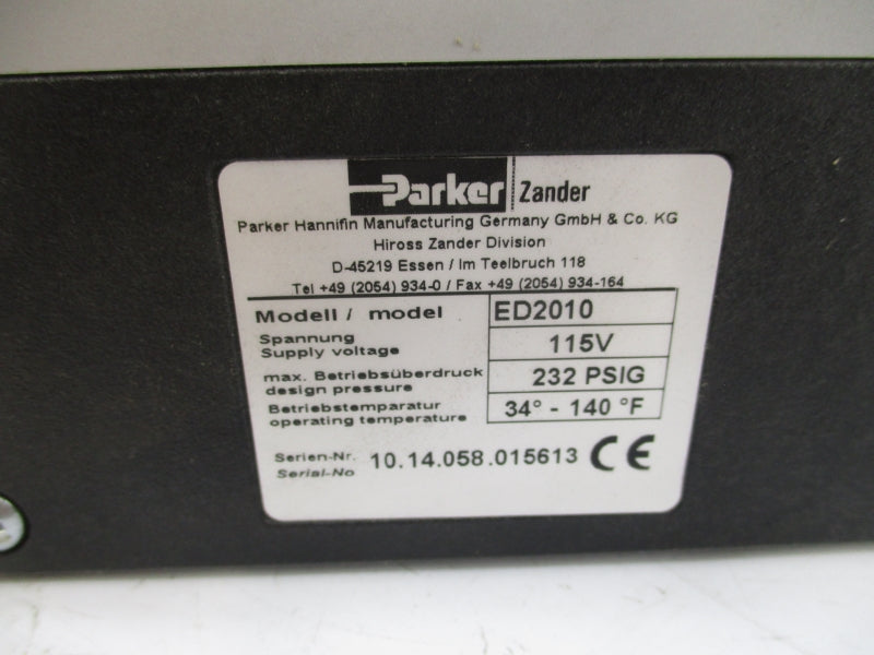 PARKER ED2010-N115 115V 232PSI 34-140'F UNMP