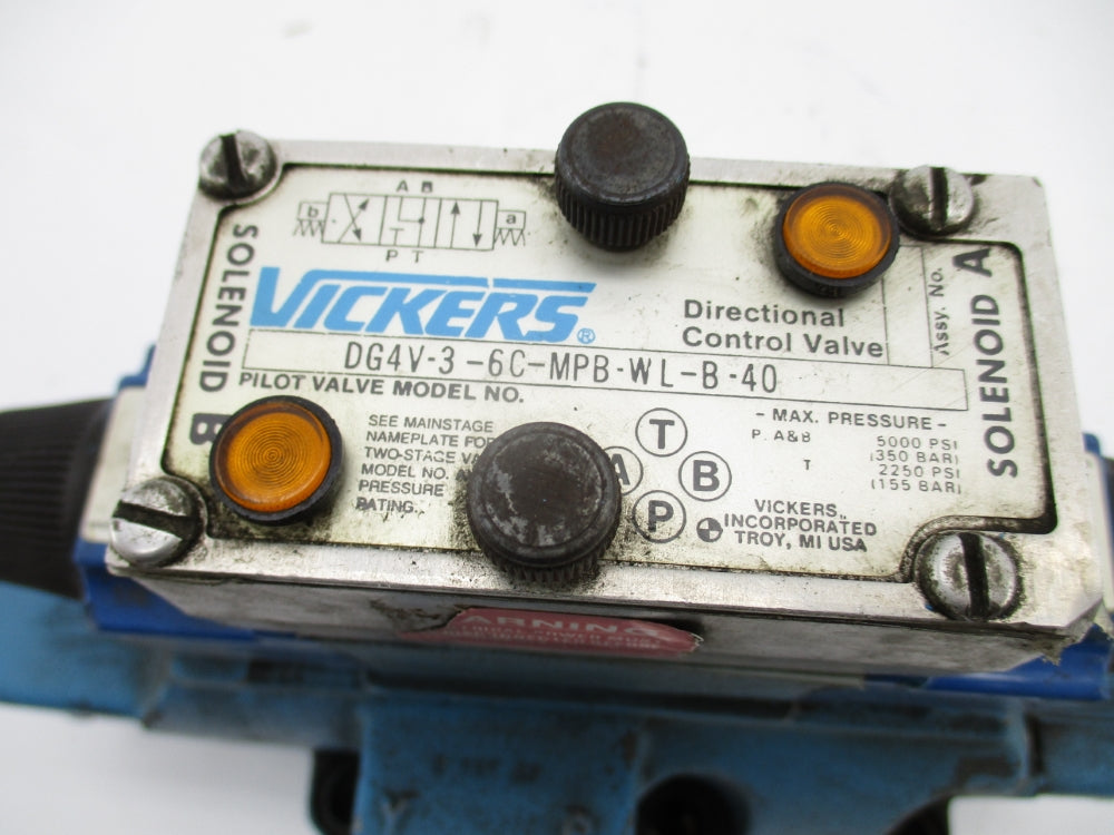 VICKERS DG5SH82CTMPBWLB50 476788 2250-5000PSI 120V UNMP