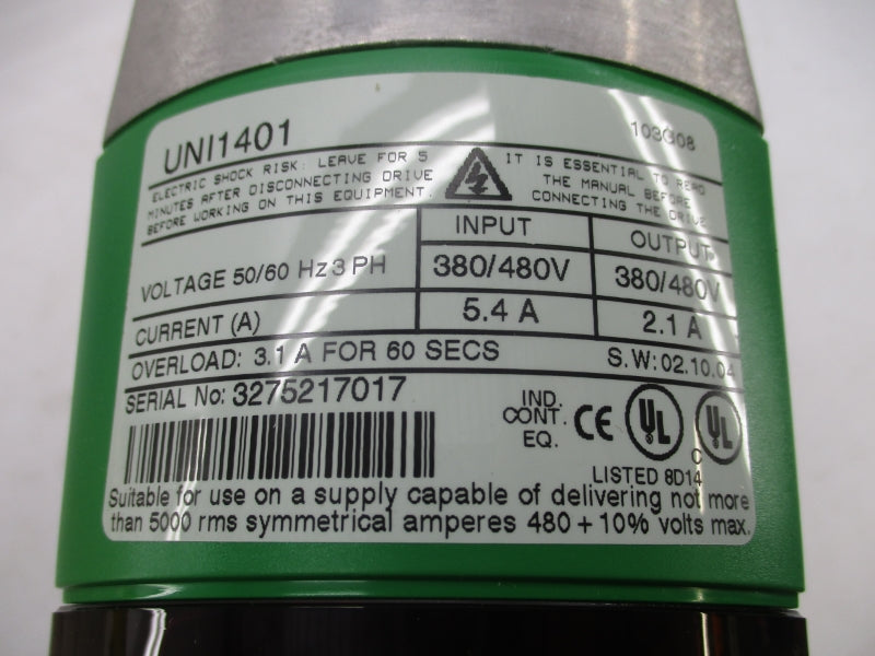 CONTROL TECHNIQUES UNI1401 380/480V 5.4A NSMP