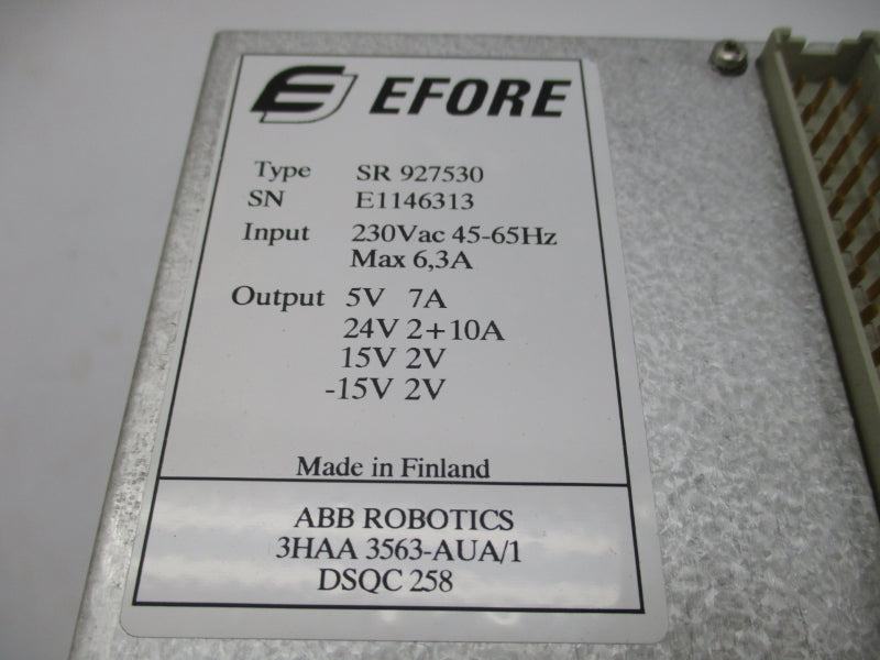 EFORE SR927530 3HAA3563-AUA/1 230VAC 6.3A NSMP