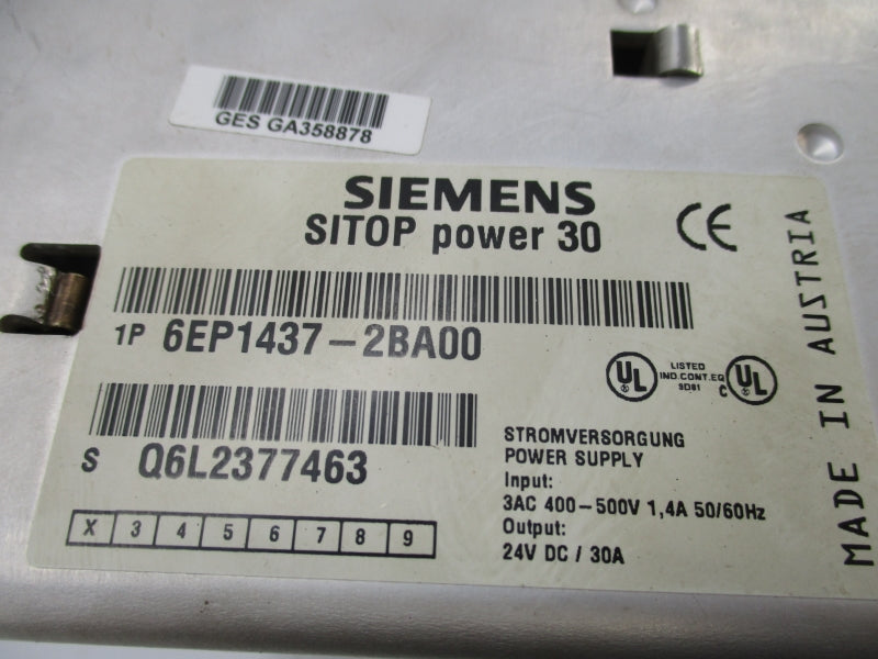 SIEMENS 6EP1437-2BA00 400-500V 1.4A NSNP