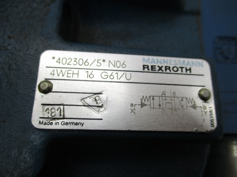 REXROTH 4WEH16G61/U 24VDC 1.25A UNMP