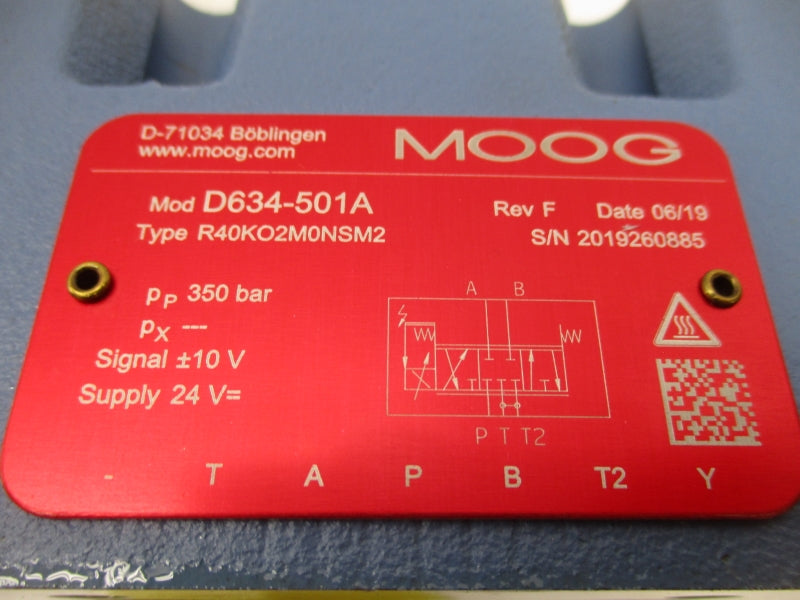 MOOG D634-501A R40KO2M0NSM2 24V NSNP