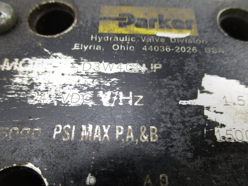 PARKER D3W4CNJP 24VDC 5000PSI UNMP