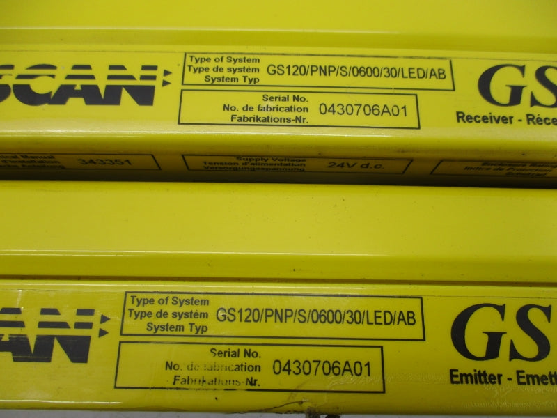 GUARDSCAN GS120/PNP/S/0600/30/LED/AB 24VDC NSNP