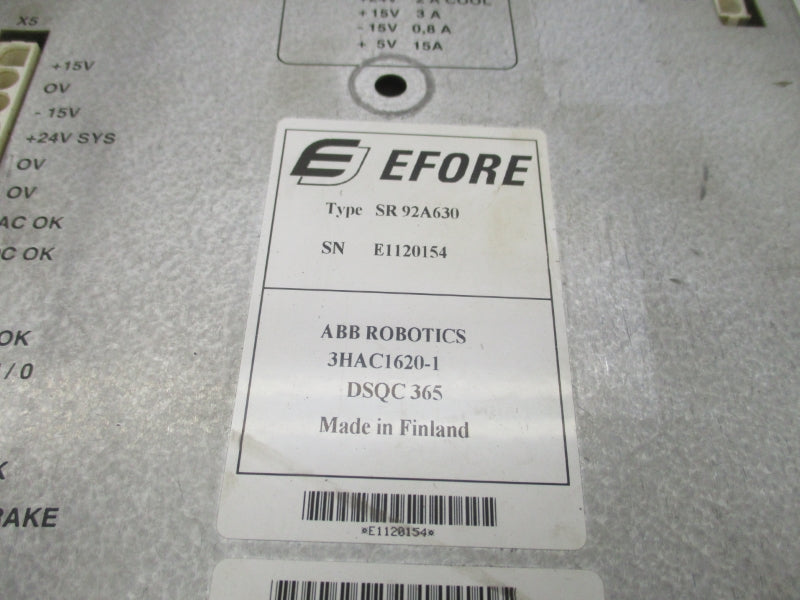 EFORE SR92A630 3HAC1620-1 3-55VAC 12A UNMP