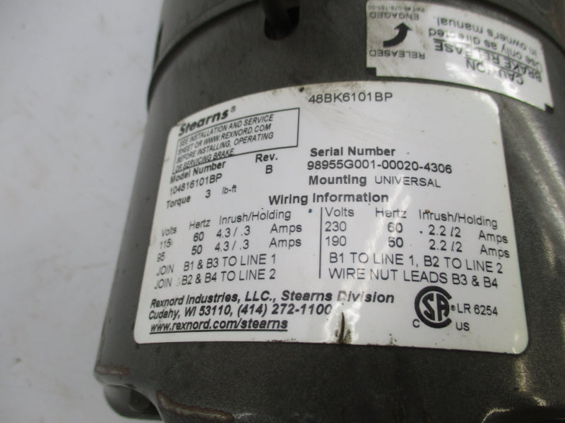 BALDOR VBM3538 F713-15-B5-J 208-230/460V 1.9-1.8/.9A UNMP
