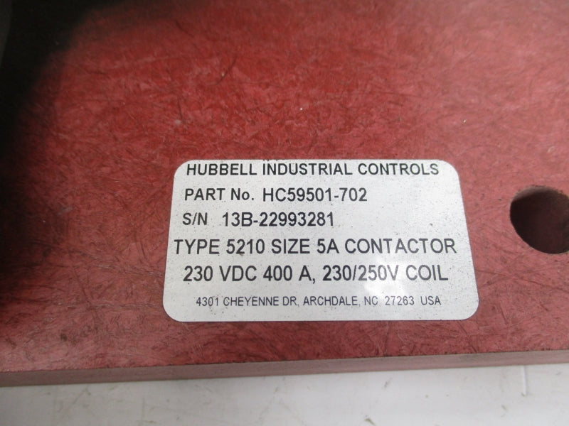 HUBBELL INDUSTRIAL CONTROLS HC59501-702 230/250V 400A NSNP