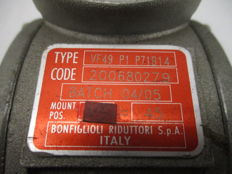 BONFIGLIOLI RIDUTTORI VF49P1P71B14 UNMP