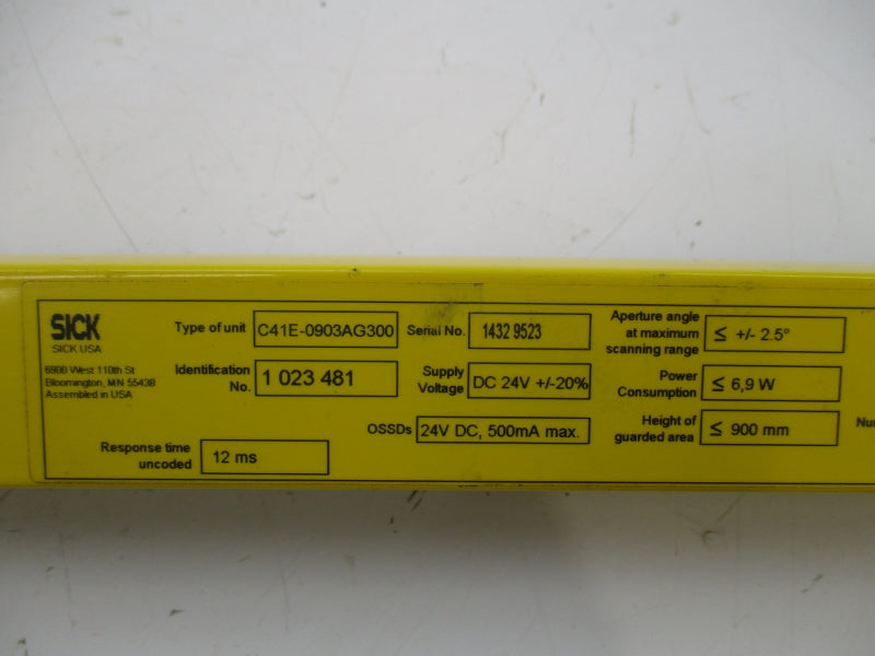 SICK C41E-0903AG300 1023481 24VDC (AS PICTURED) NSNP